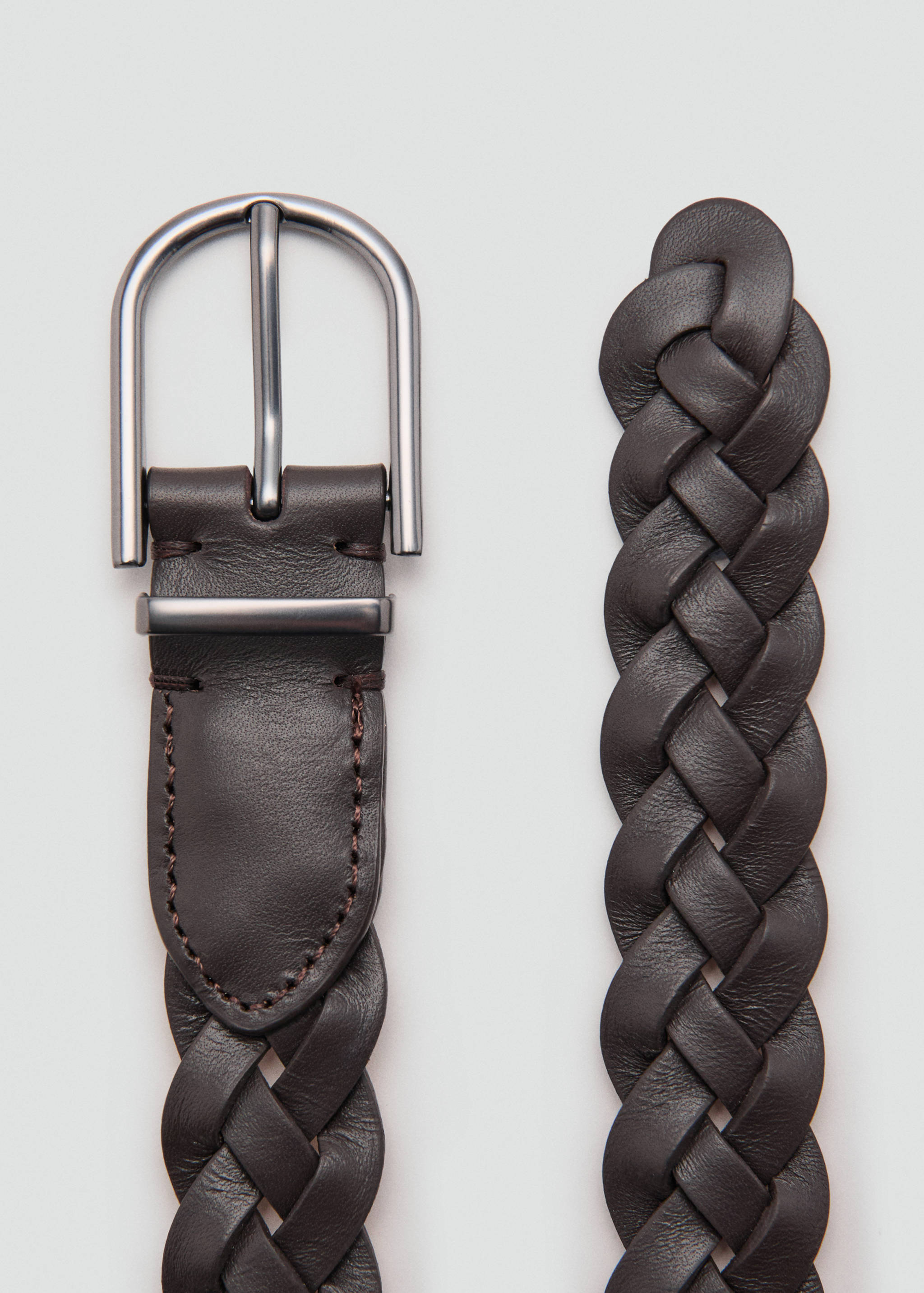 100% braided leather belt - Details of the article 1