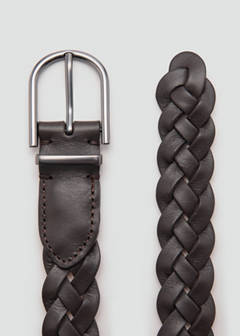 100% braided leather belt — Brown 3