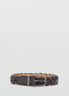 100% braided leather belt — Brown 1