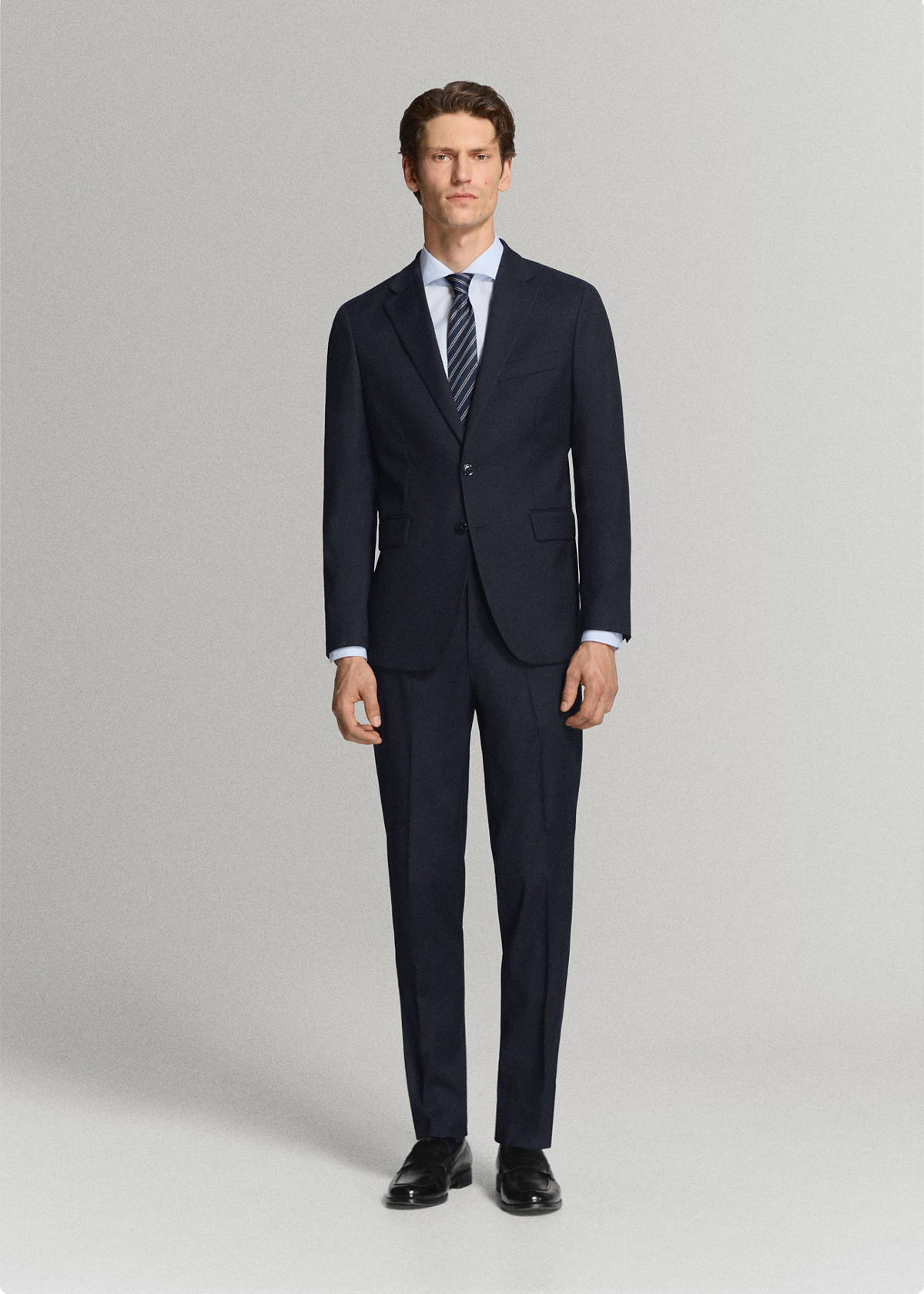 Milan slim fit suit trousers — Navy