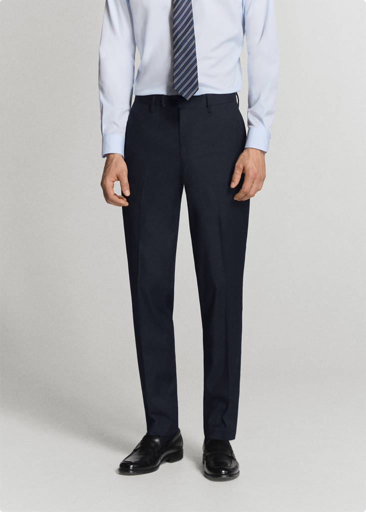 Milan slim-fit suit trousers — Navy