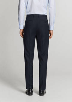 Milan slim fit suit trousers — Navy 3