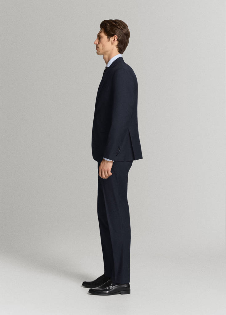 Milan slim-fit suit trousers — Navy
