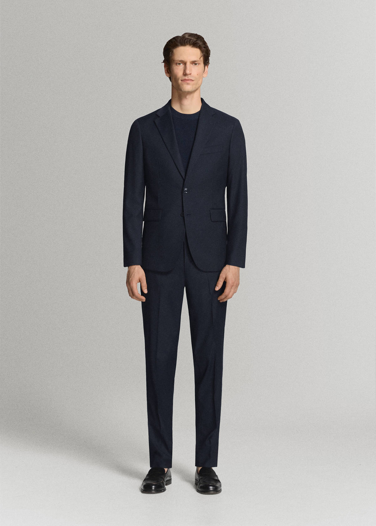 Milan slim fit suit trousers — Navy