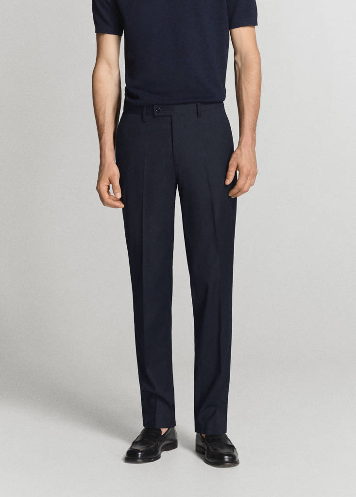 Milan slim-fit suit trousers — Navy