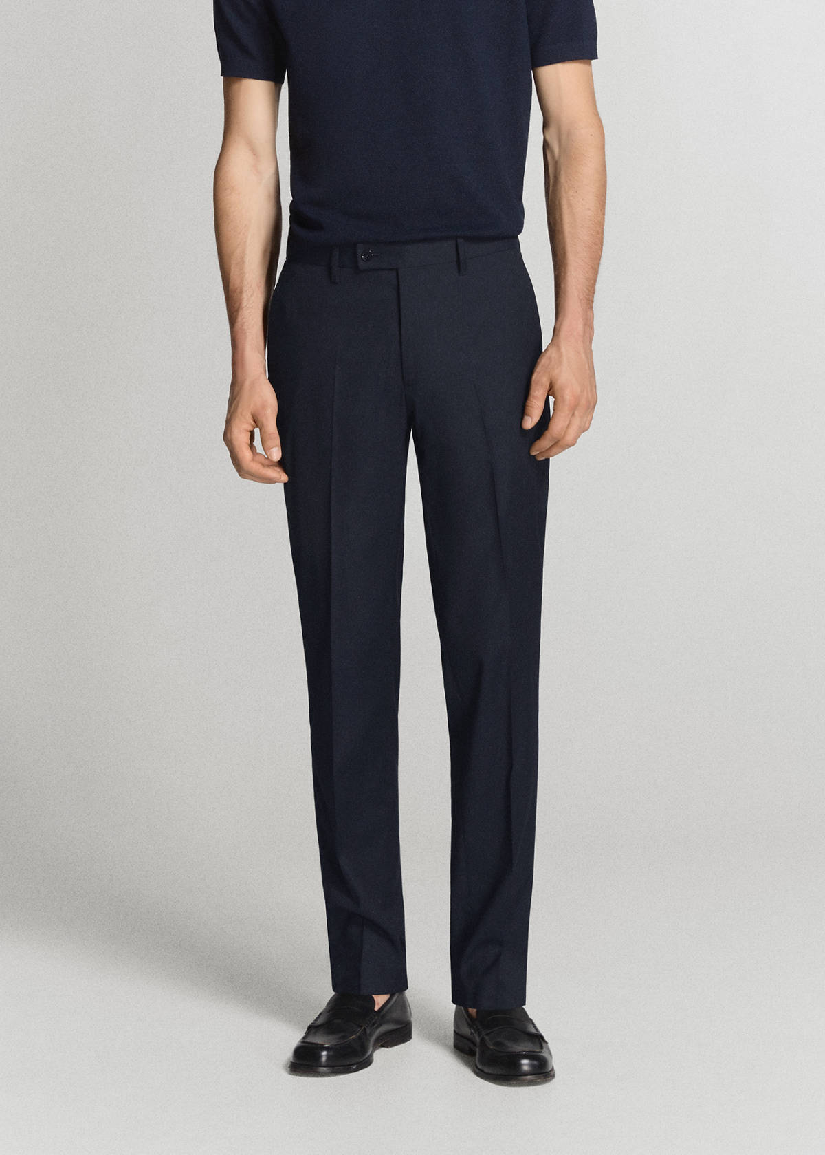 Milan slim fit suit trousers — Navy