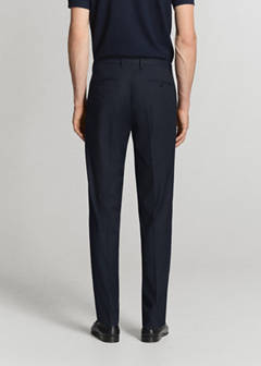 Milan slim fit suit trousers — Navy 13
