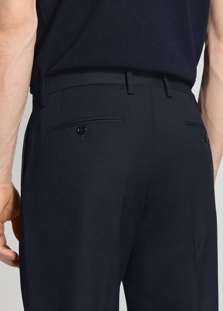 Milan slim-fit suit trousers — Navy