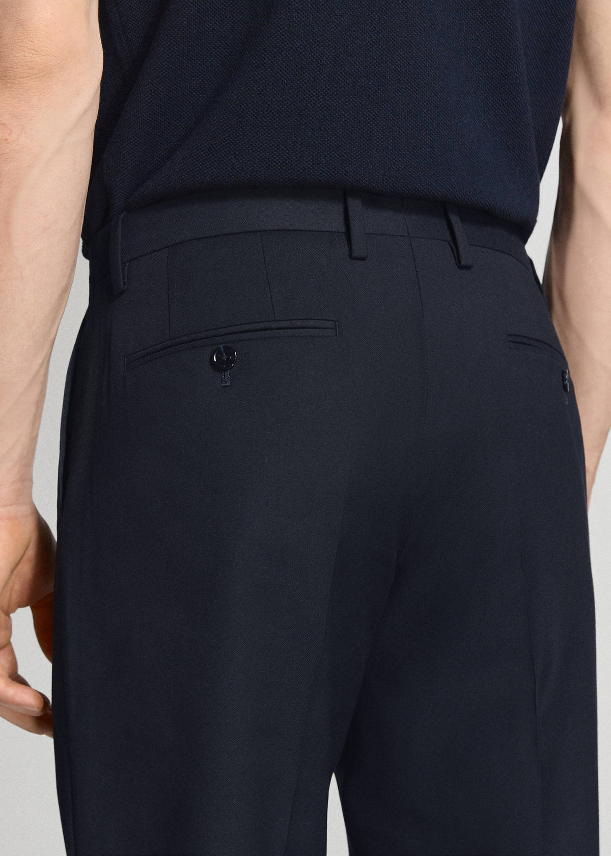 Milan slim fit suit trousers — Navy