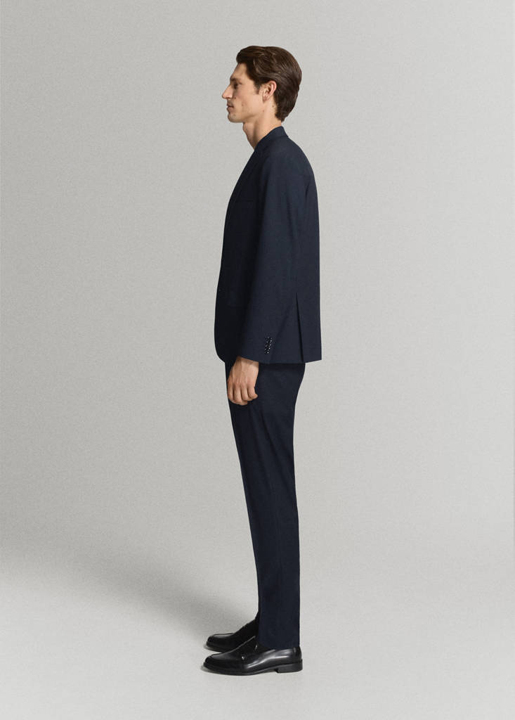 Milan slim-fit suit trousers — Navy