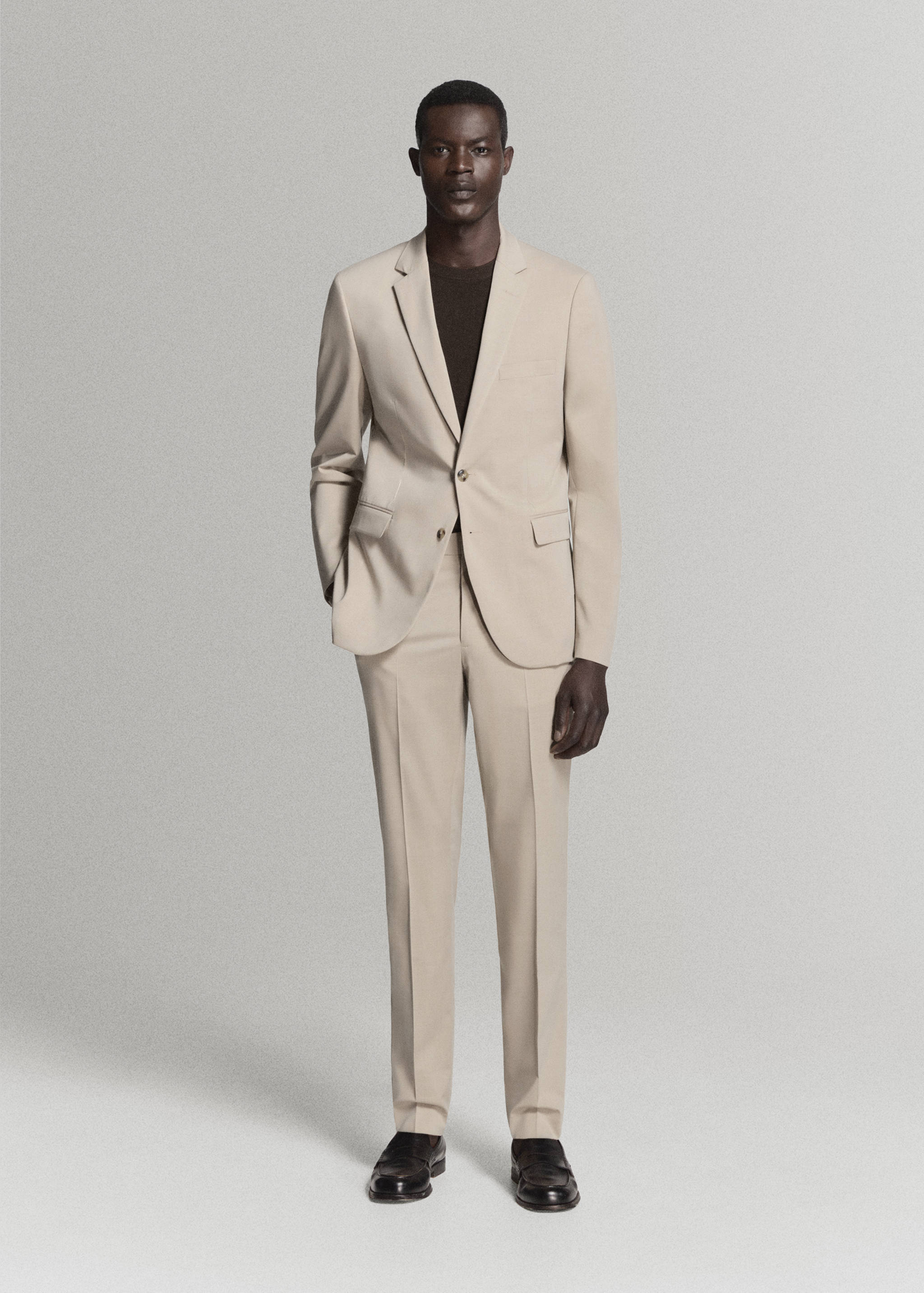 Super slim-fit suit jacket in stretch fabric - General plane