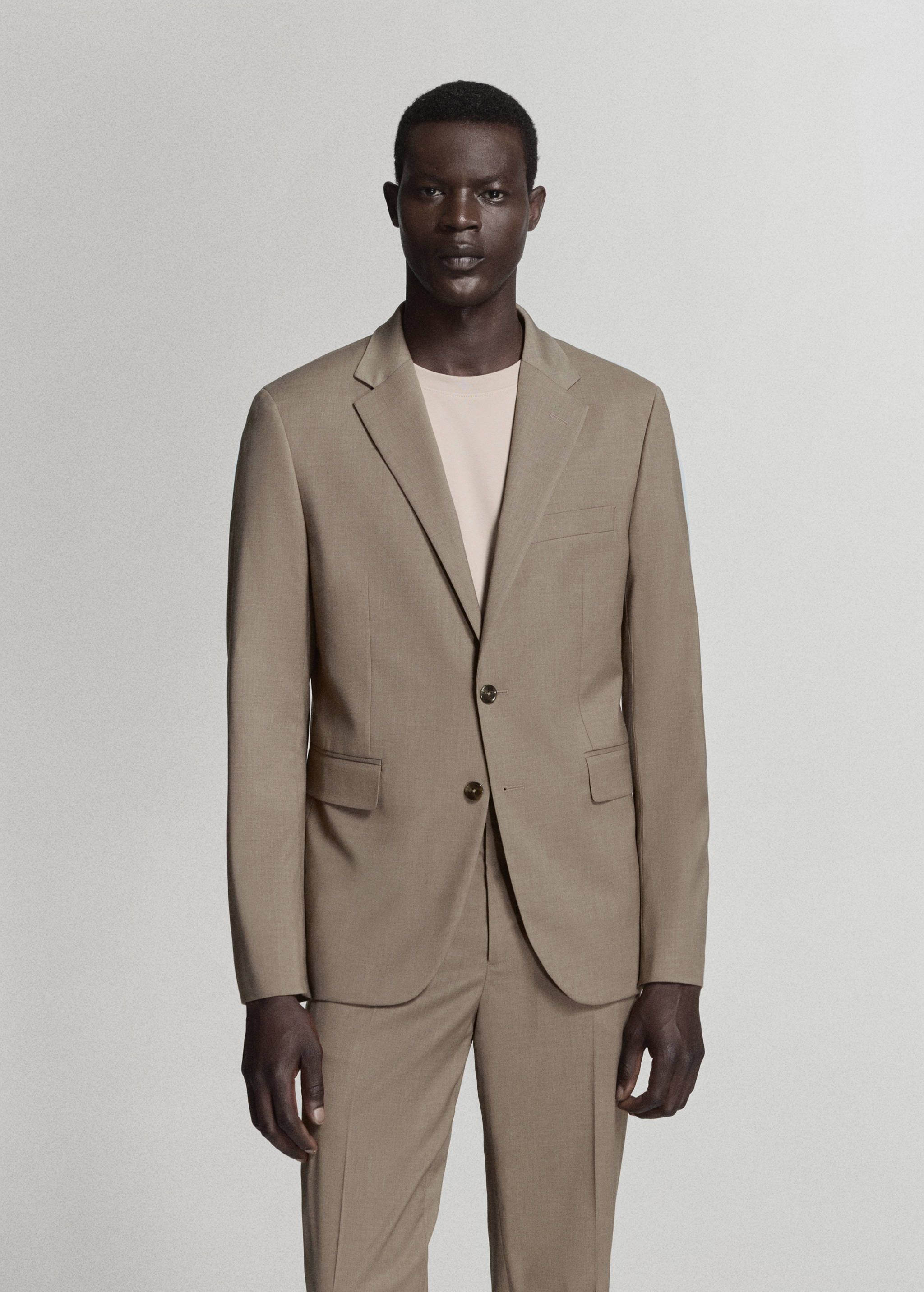 Milan slim-fit suit jacket - Medium plane