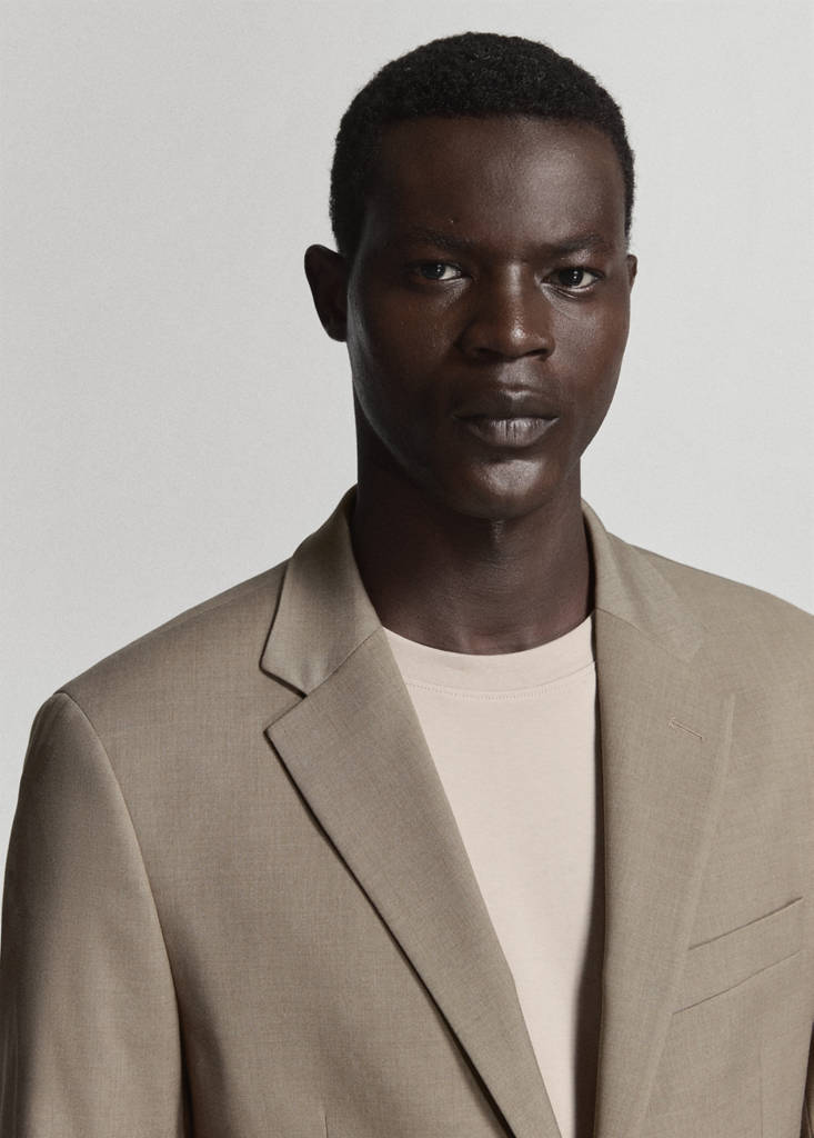 Milan slim-fit suit jacket — Medium Brown