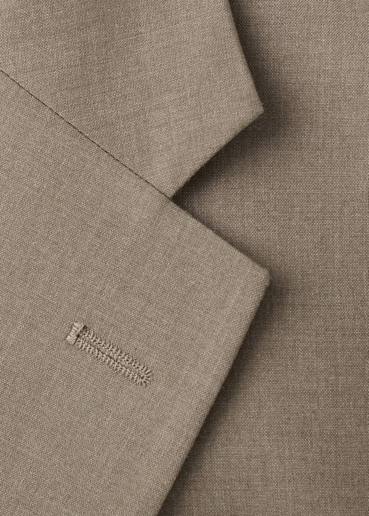 Milan slim-fit suit jacket — Medium Brown