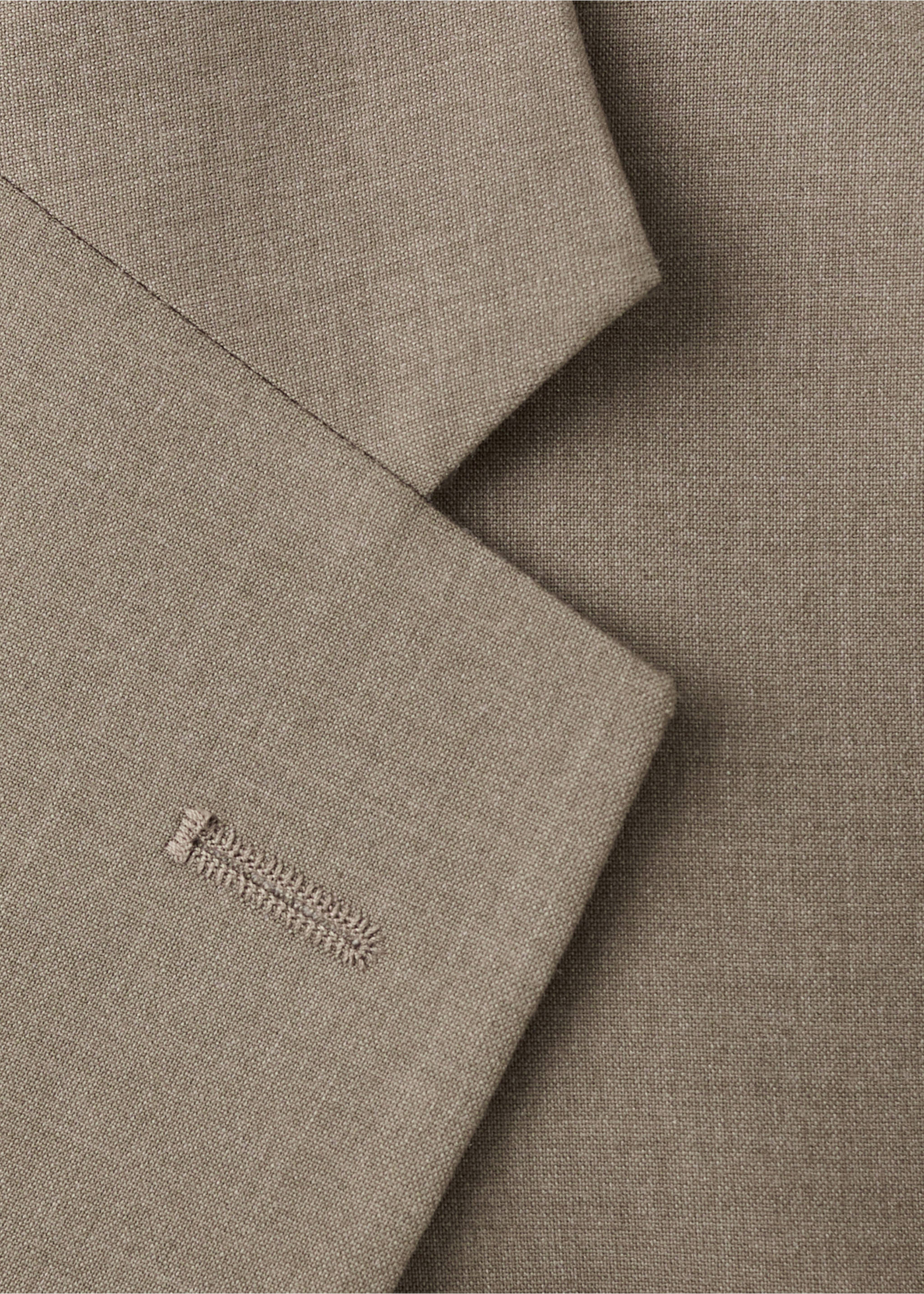 Americana traje Milán slim fit - Detalle del artículo 8, Marrón medio. Ref: 37041369-00.