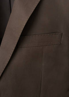 Slim fit lyocell linen suit jacket — Brown 9