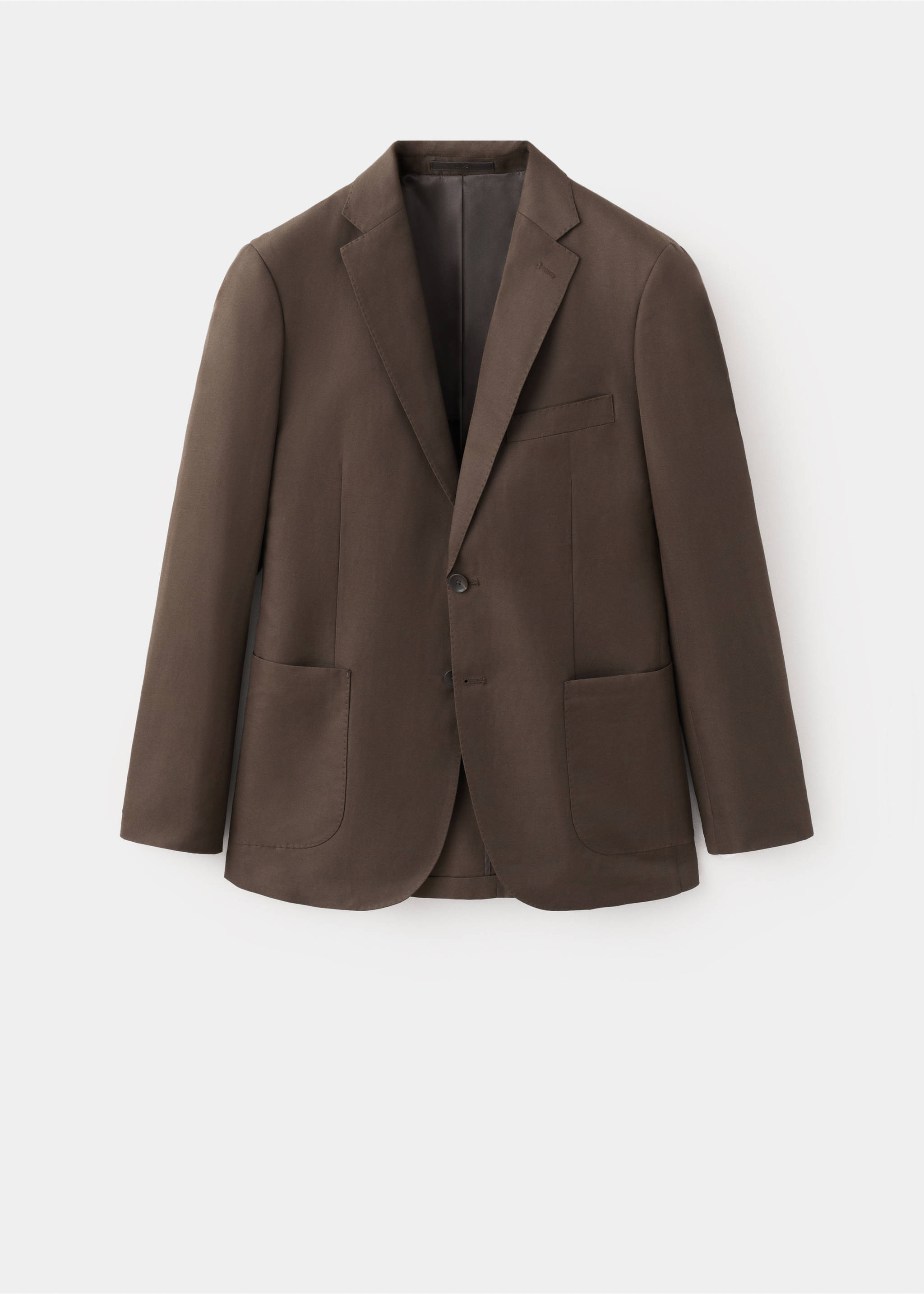 Slim-fit suit jacket made from a linen-lyocell blend - Article without model, Brown. Ref: 37041370-00.