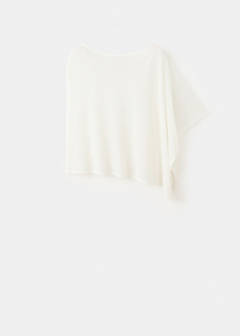 Asymmetrical knitted cape — Off White 5