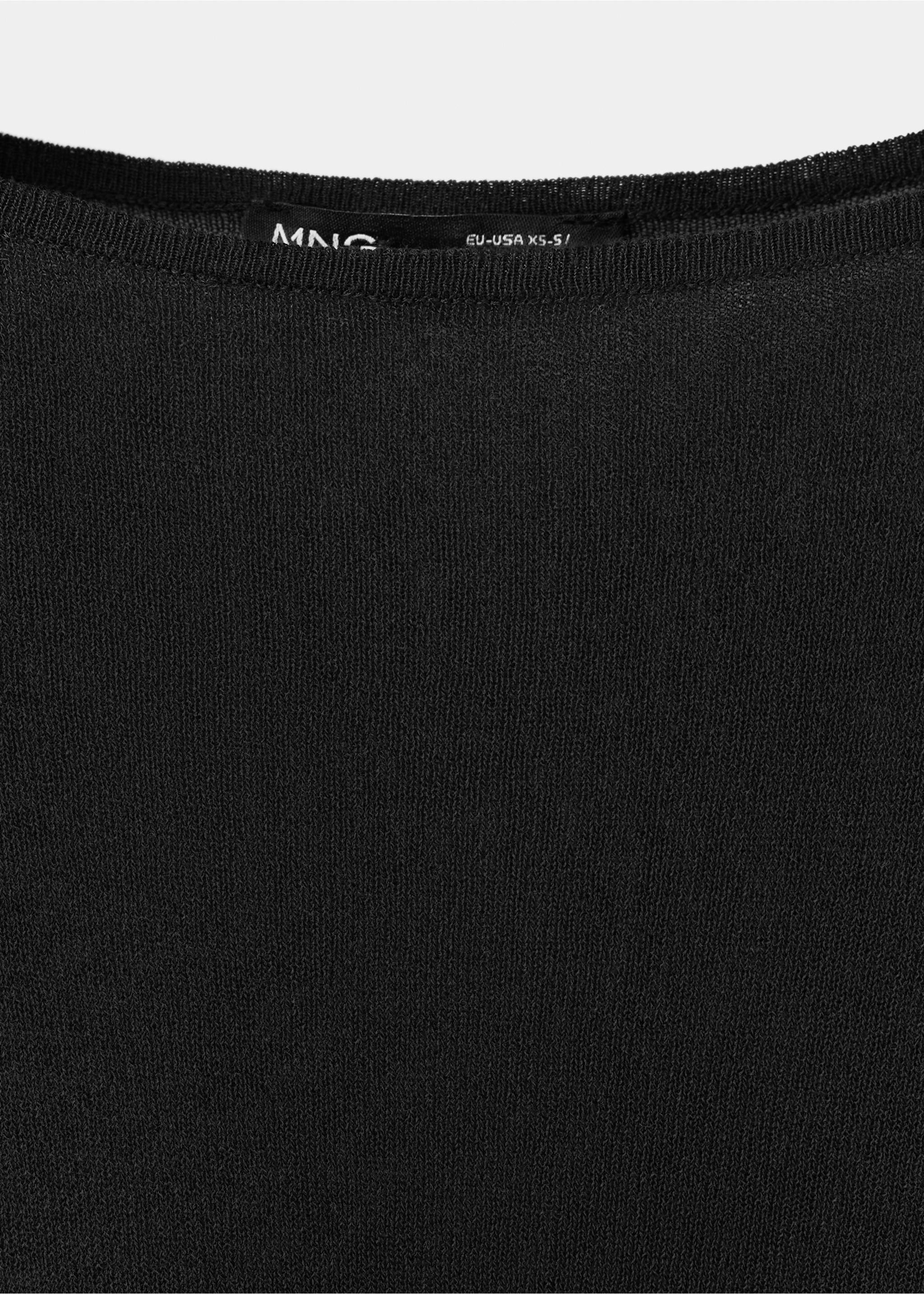 Asymmetrical knitted cape - Details of the article 0, Black. Ref: 37041373-00.