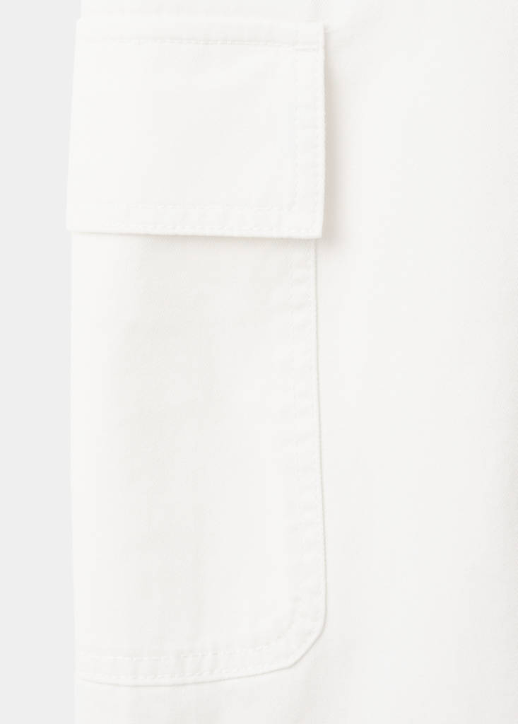 Pocket cargo jeans — White