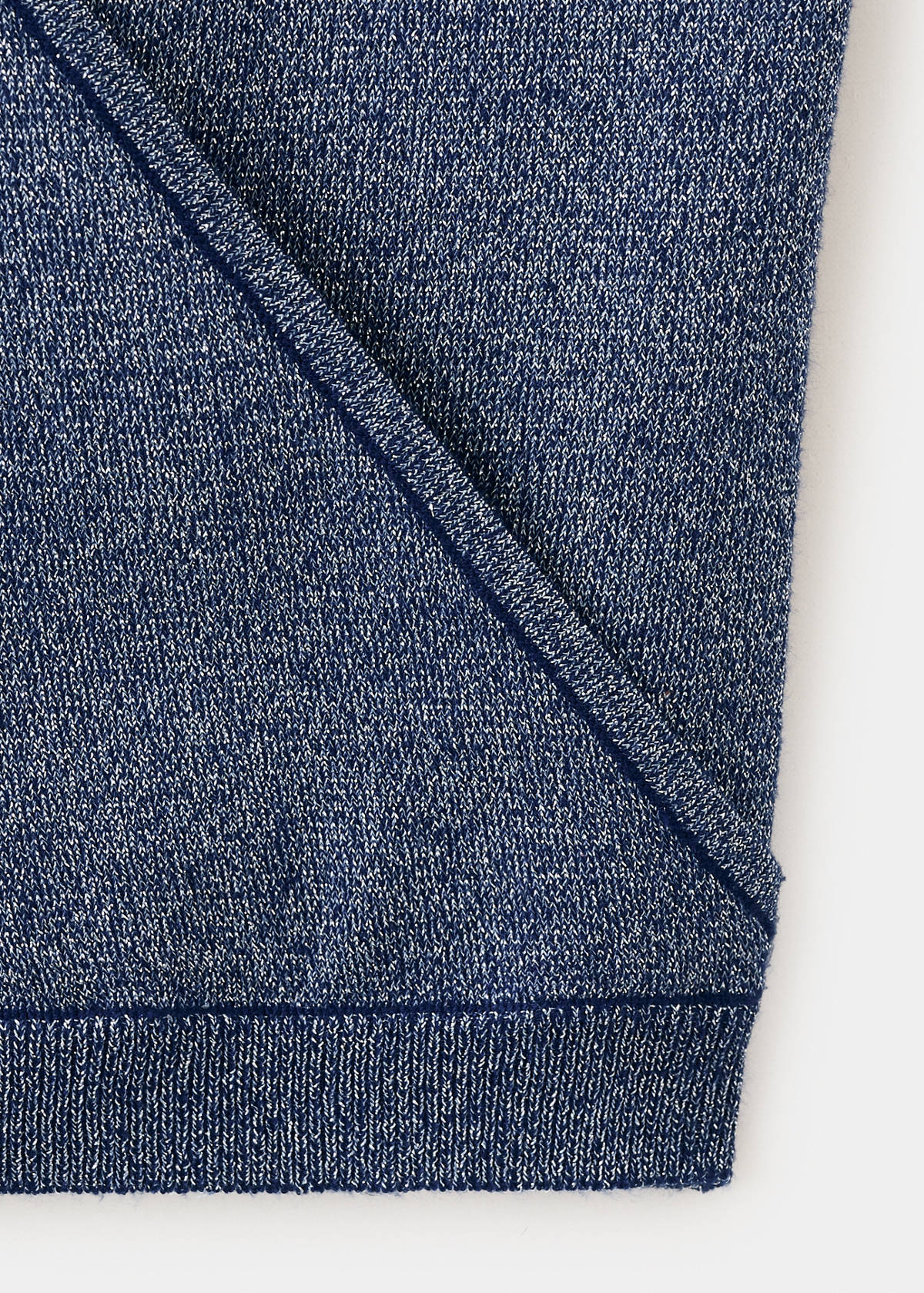 Knitted wrap top — Navy