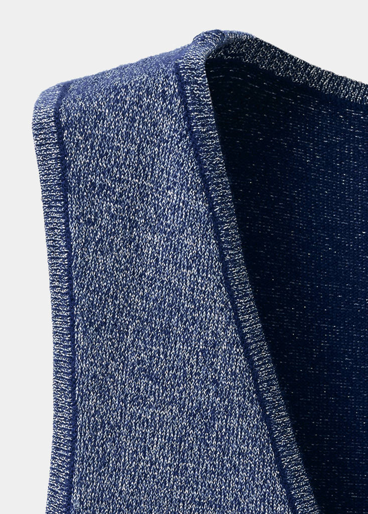 Knitted wrap top — Navy