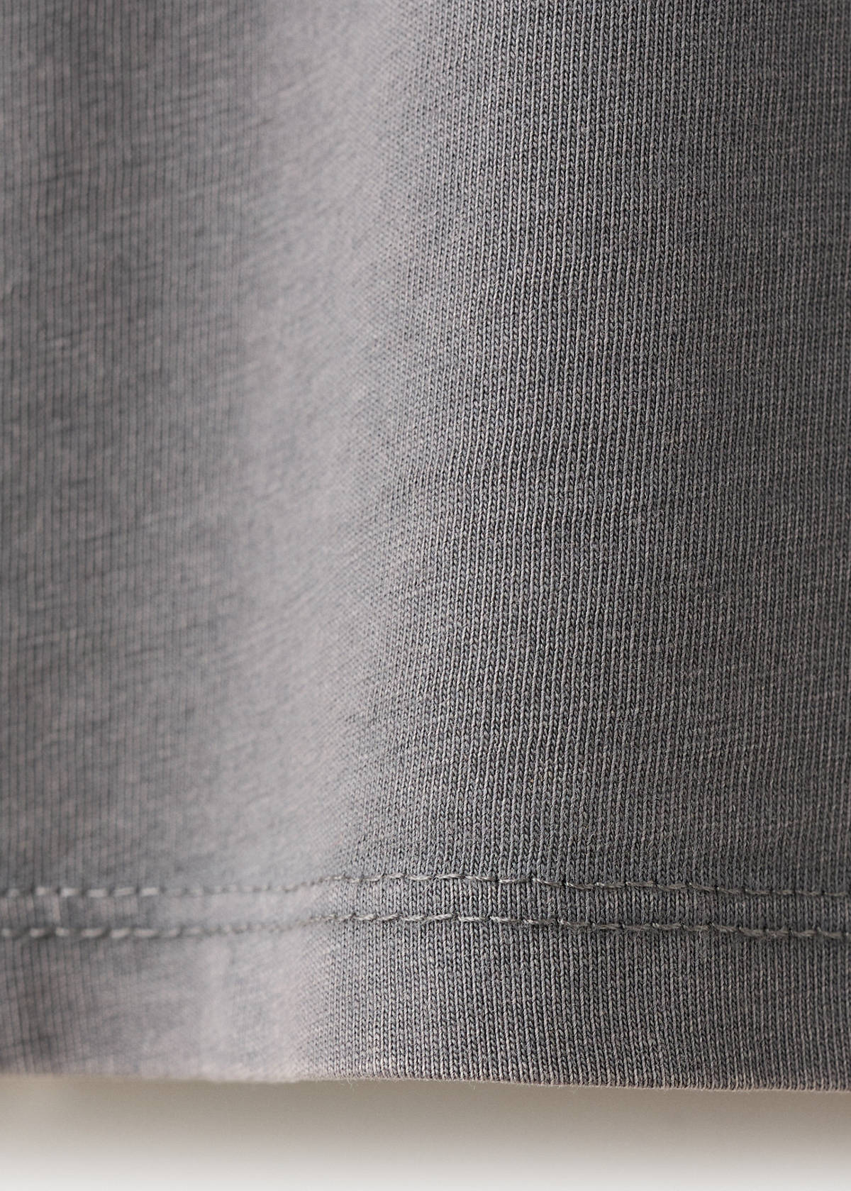 Printed cotton-blend t-shirt — Charcoal