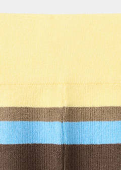 Striped knitted shorts — Pastel Yellow 7