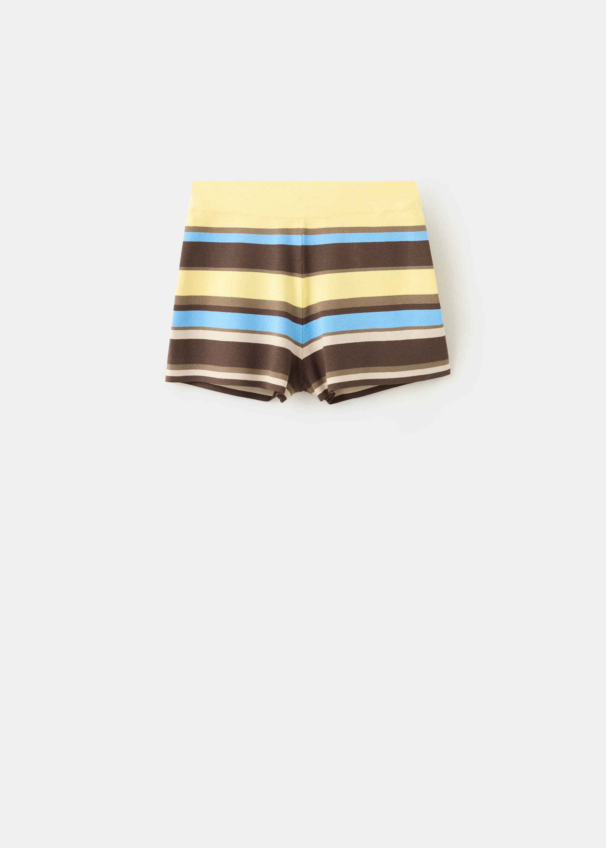 Striped knitted shorts - Article without model