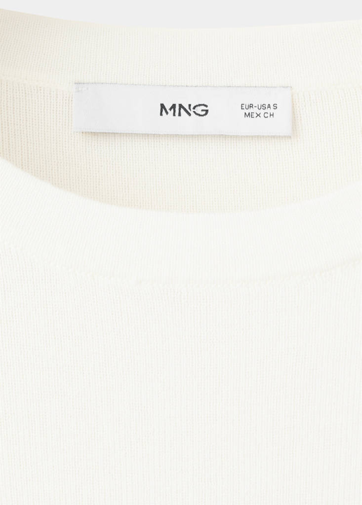 Short-sleeve knitted t-shirt — Ecru