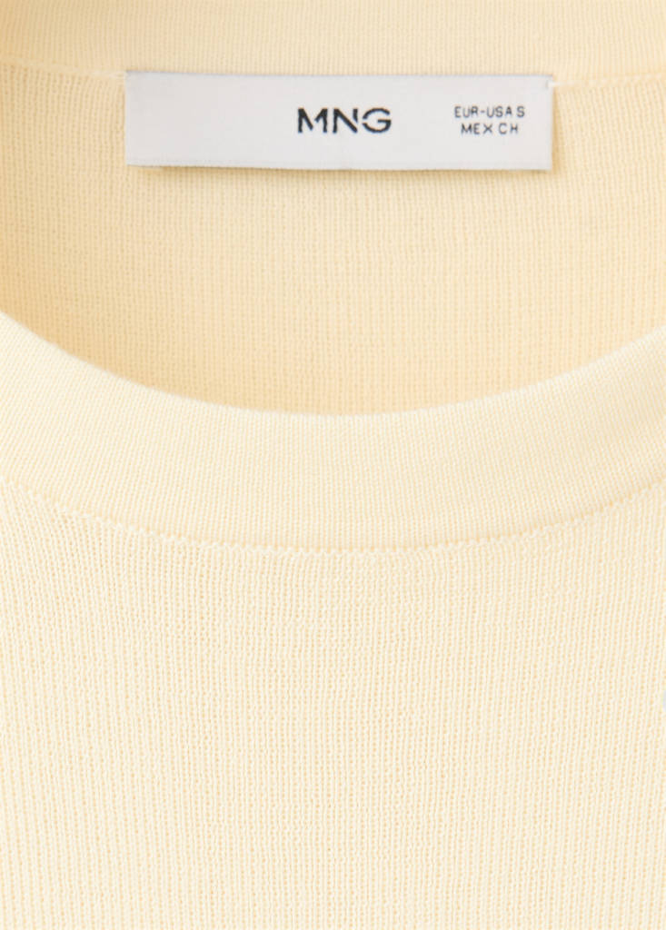 Short-sleeve knitted t-shirt — Pastel Yellow