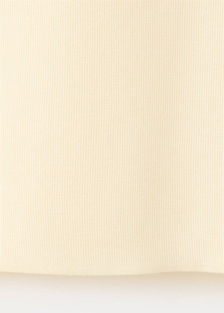 Short-sleeve knitted t-shirt — Pastel Yellow