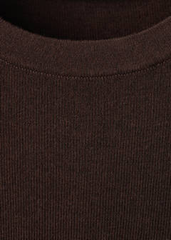 Short-sleeve knitted t-shirt — Brown 8