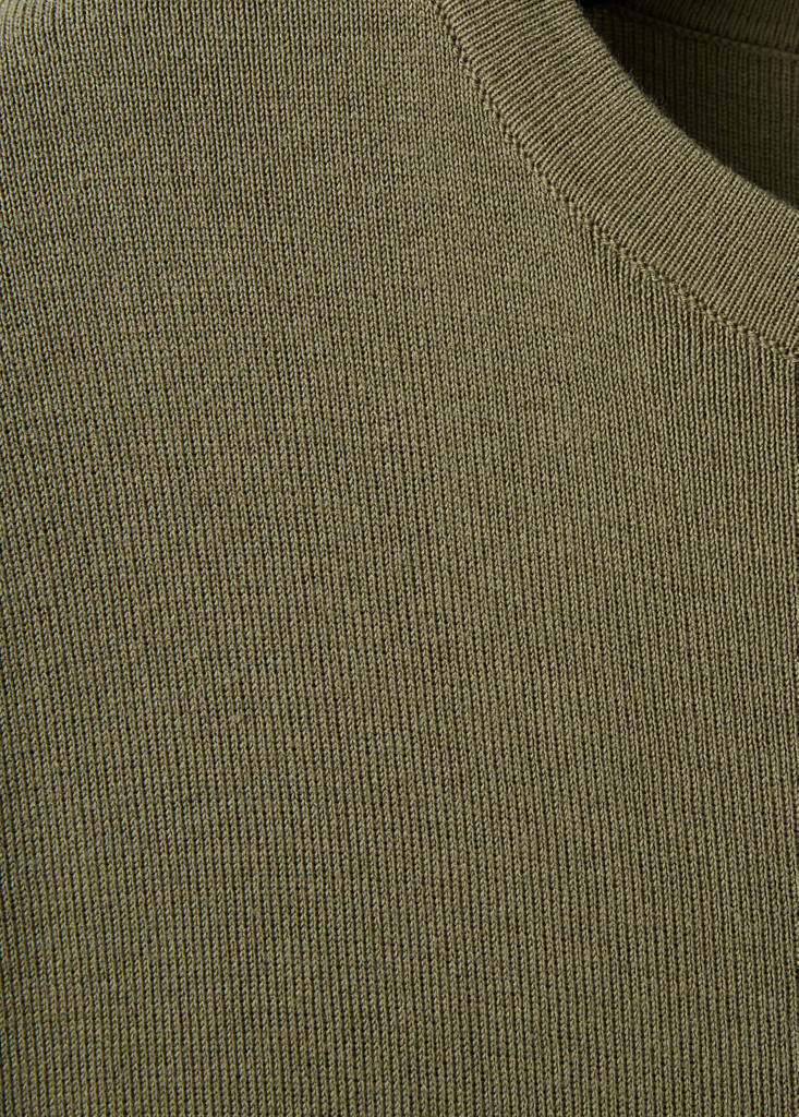 Short-sleeve knitted t-shirt — Khaki
