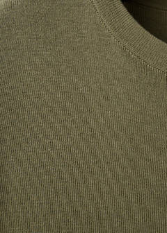 Short-sleeve knitted t-shirt — Khaki 5