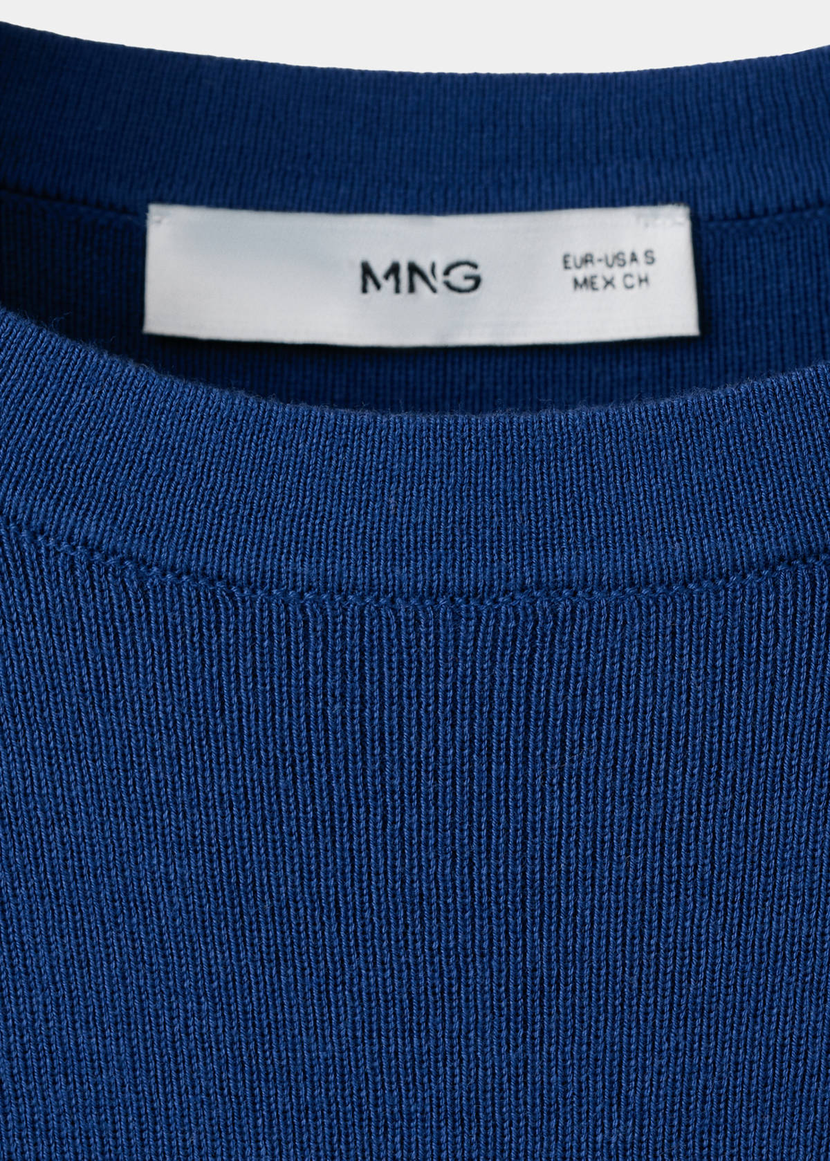 Short-sleeve knitted t-shirt — Vibrant blue