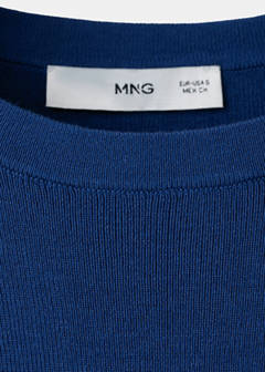 Short-sleeve knitted t-shirt — Vibrant blue 7