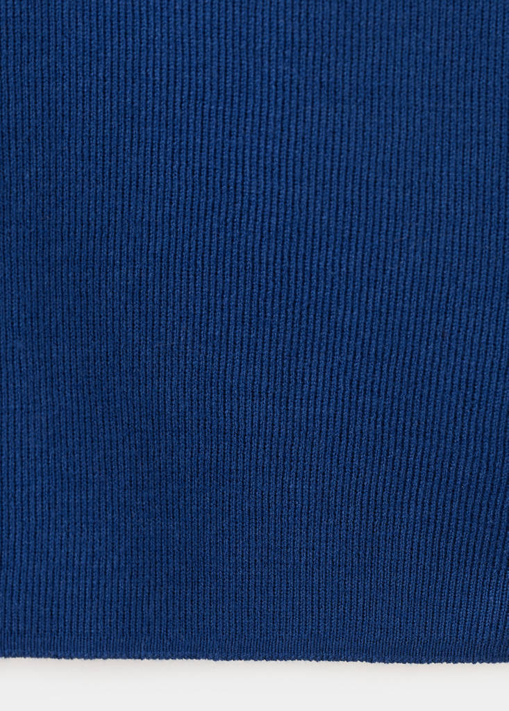 Short-sleeve knitted t-shirt — Vibrant blue