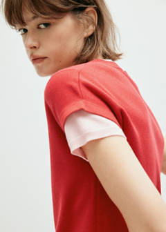 Short-sleeve knitted t-shirt — Red 4