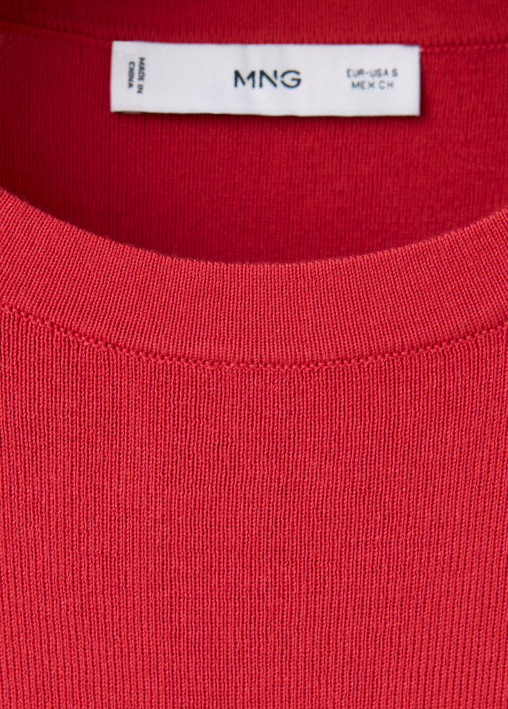 Short-sleeve knitted t-shirt — Red