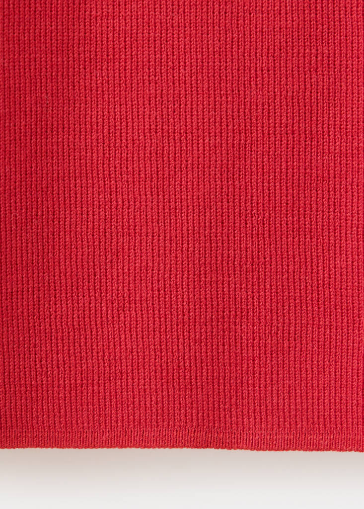 Short-sleeve knitted t-shirt — Red