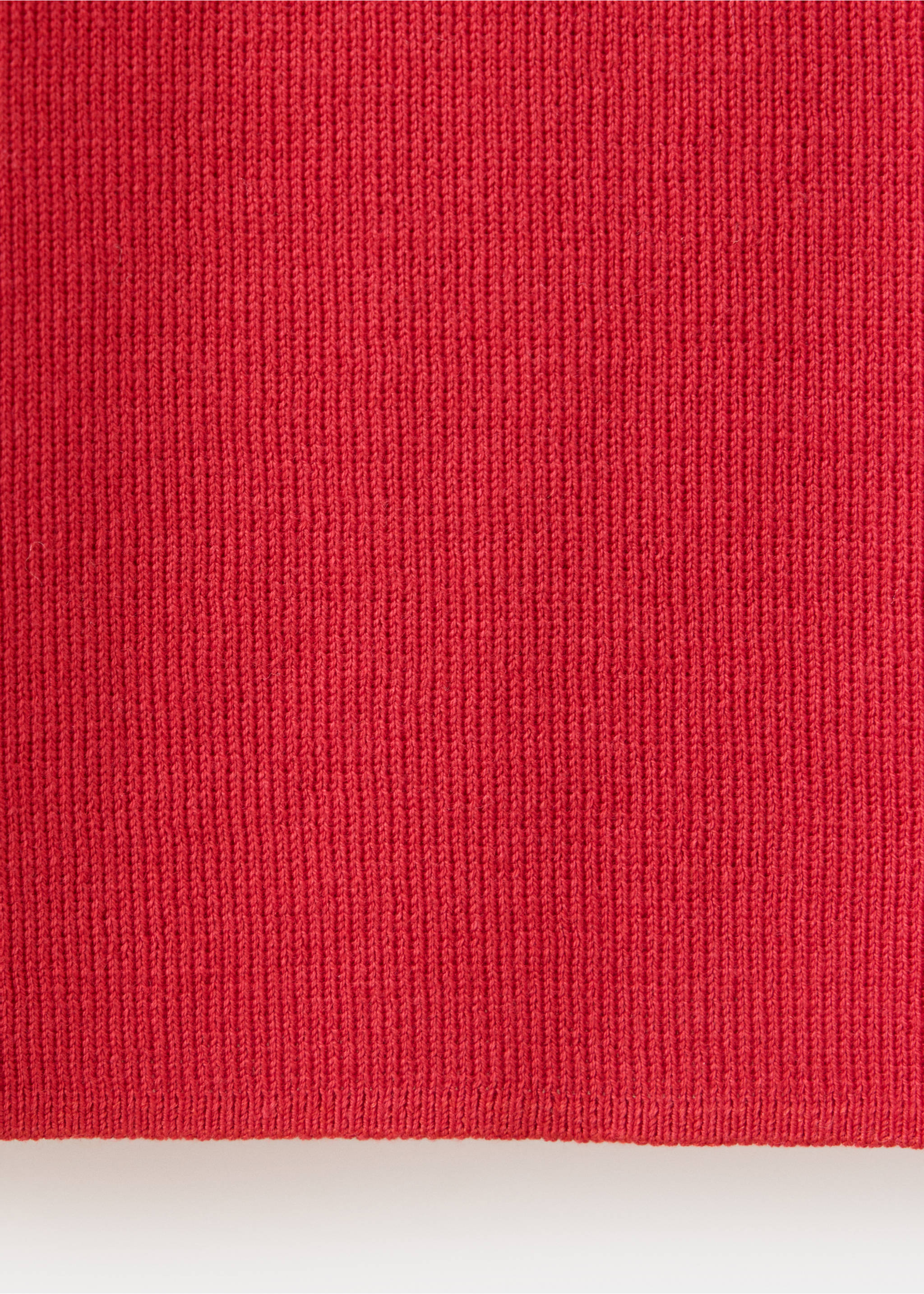 Short-sleeve knitted t-shirt - Details of the article 0, Red. Ref: 37041390-00.
