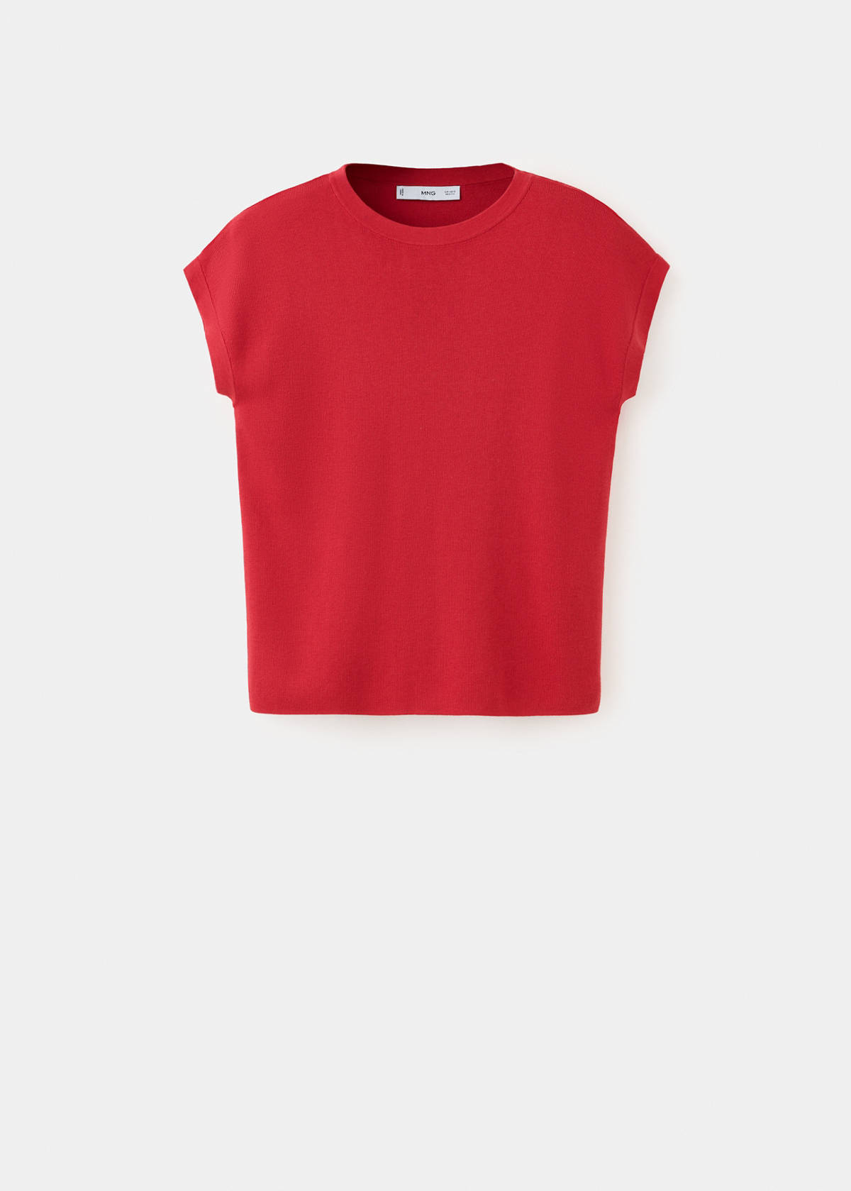 Short-sleeve knitted t-shirt — Red