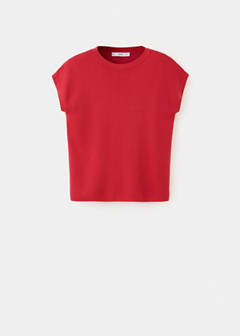 Short-sleeve knitted t-shirt — Red 5