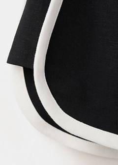 Striped linen-cotton blend shorts with contrast stripes — Black 6