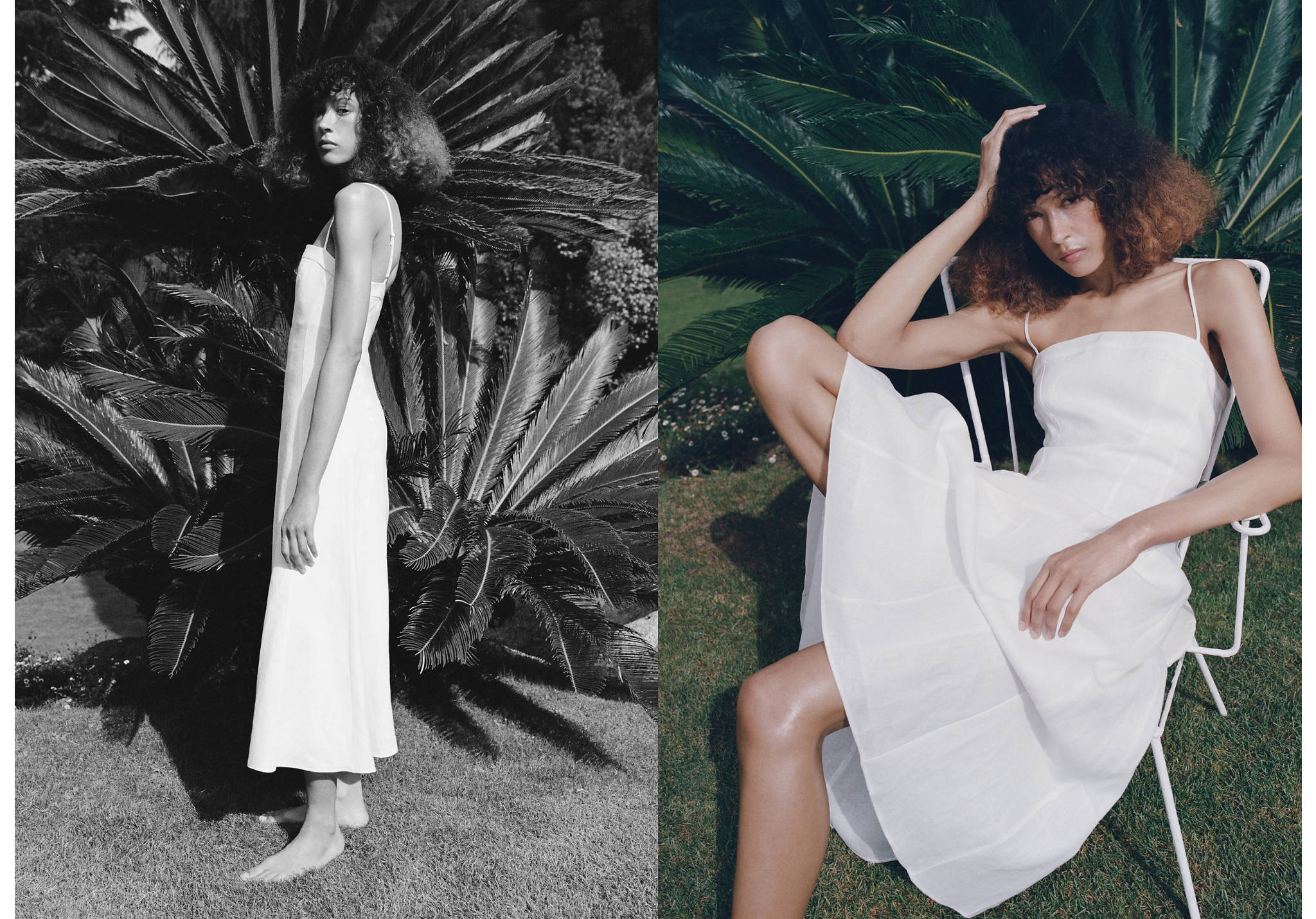 100% linen dress with stitching detail - Panoramic plane