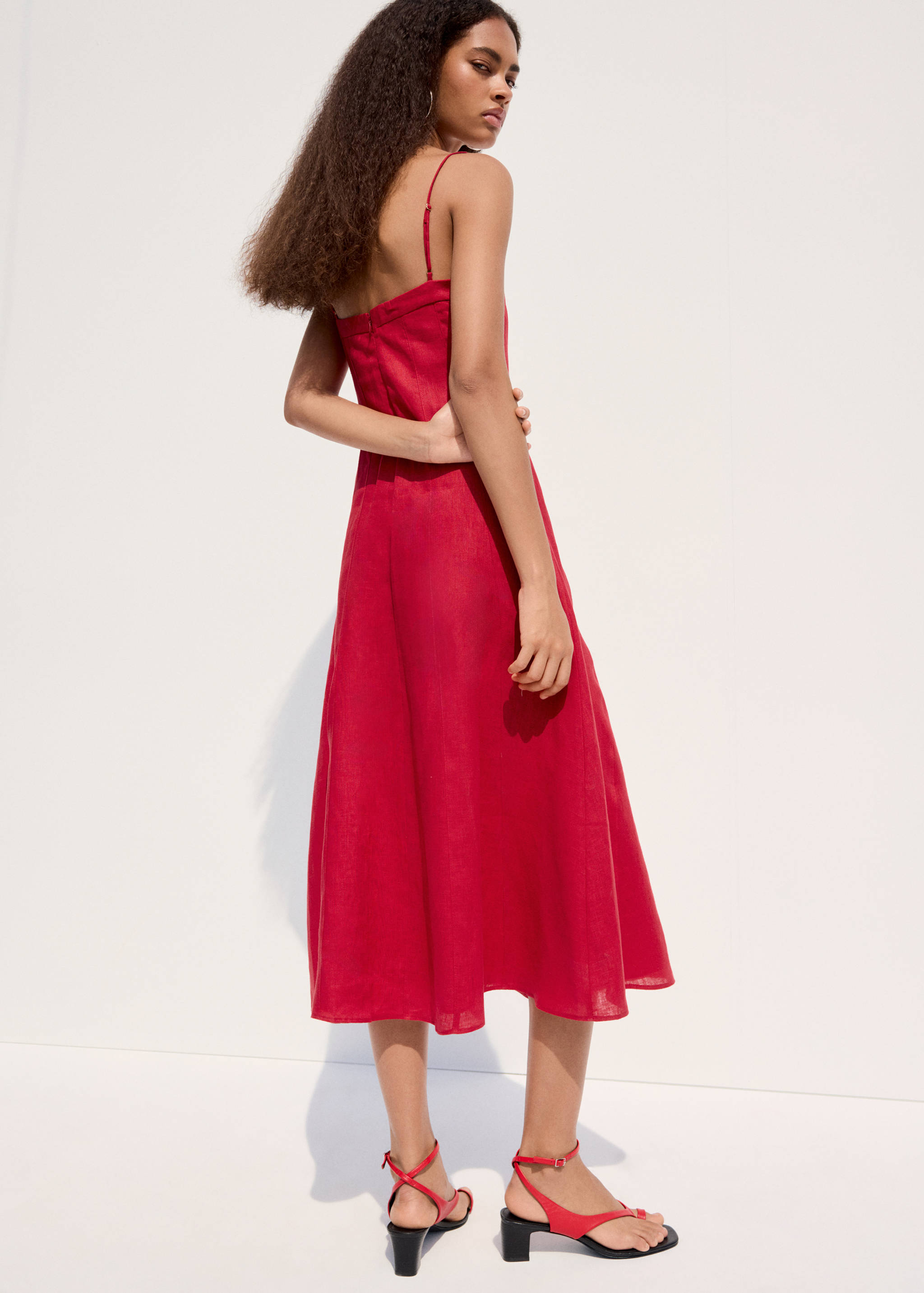 Vestido lino evasé - Reverso del artículo