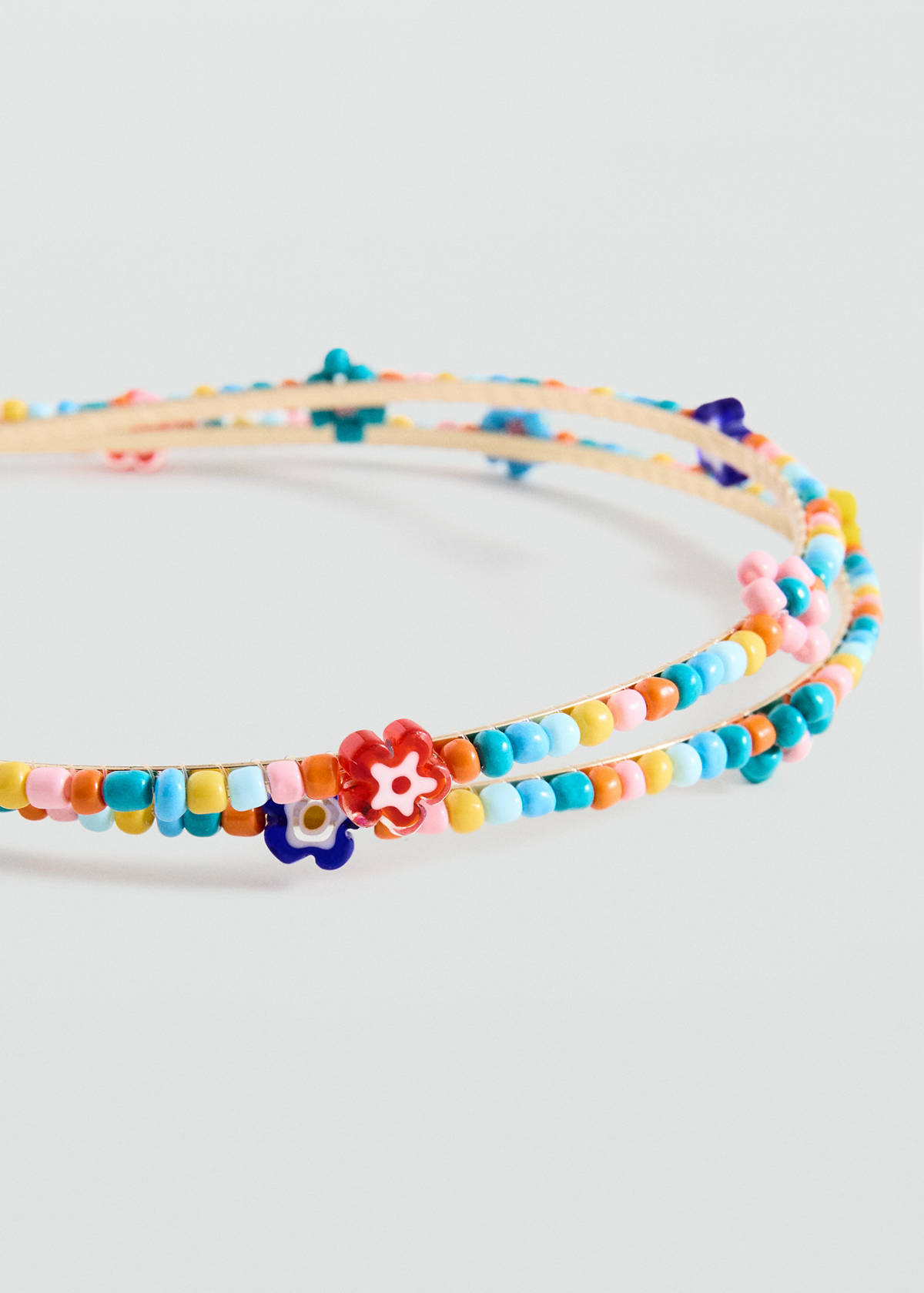 Double beaded headband — Pink