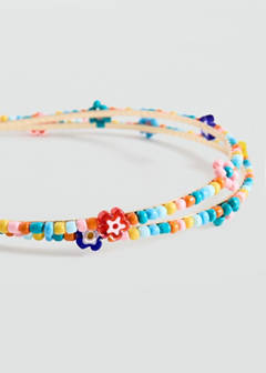 Double beaded headband — Pink 2