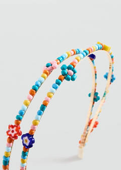 Double beaded headband — Pink 3